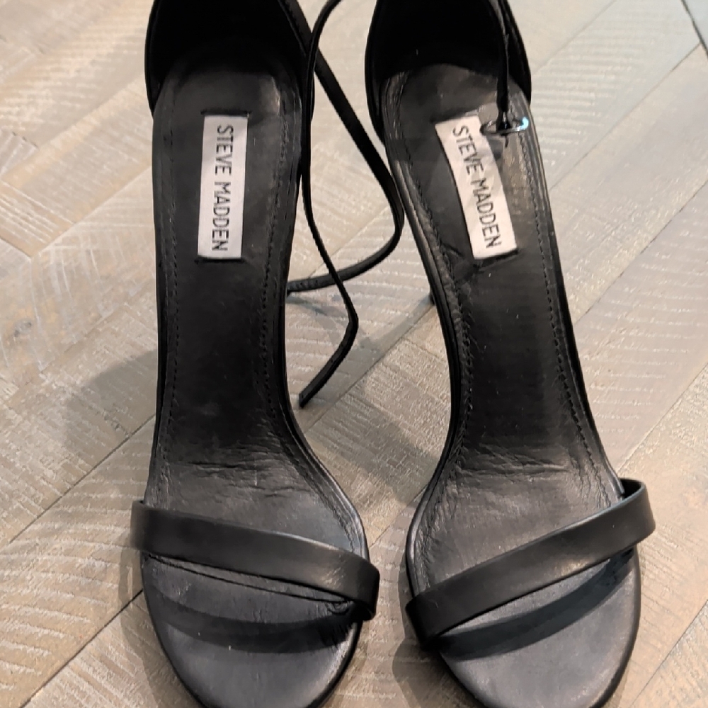 Steve Madden Black Strappy Heels